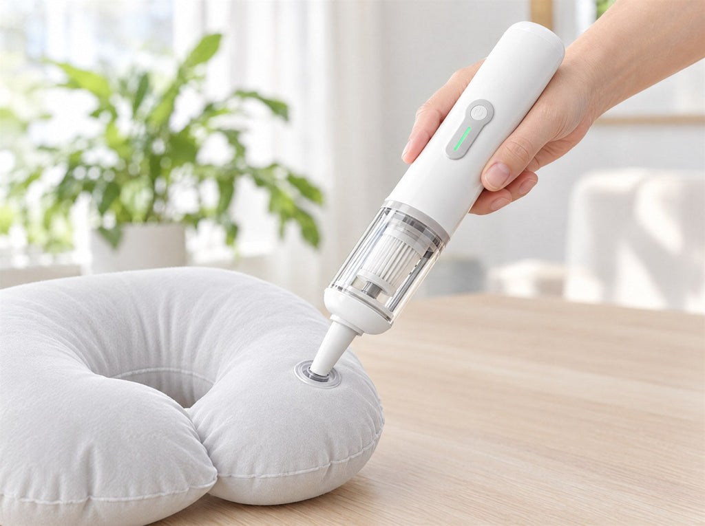 Using the inflation nozzle to inflate an item